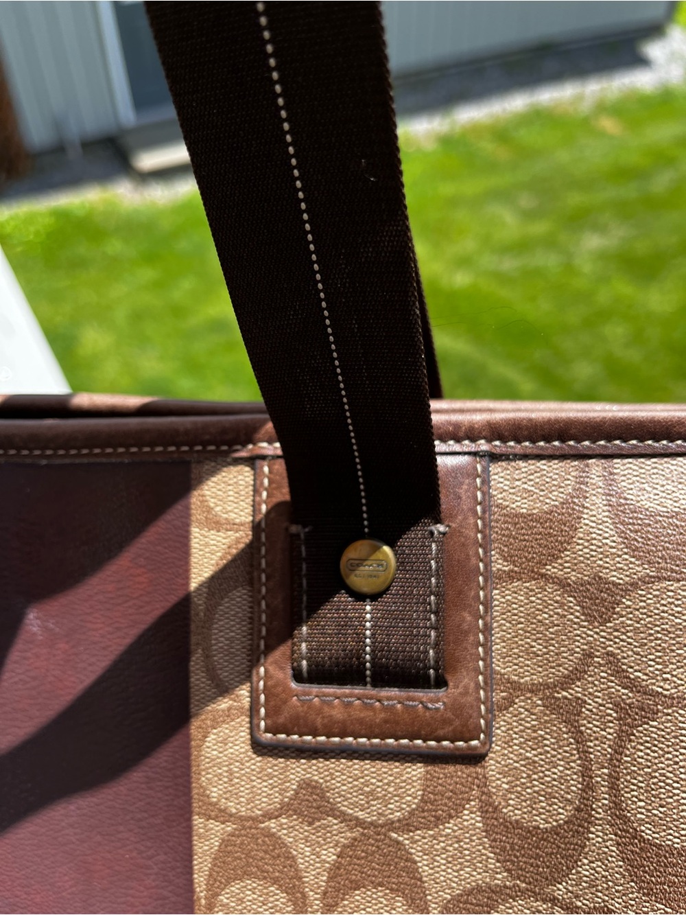Coach Heritage Stripe Signature Tote Bag - Picture 15 of 15